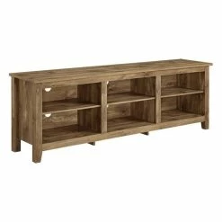 Top 10 🎉 Walker Edison 70" Wood Media TV Stand Storage Console, Barnwood 💯