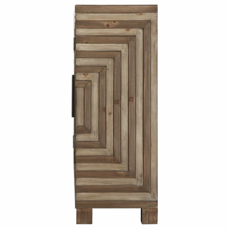Wholesale 💯 Uttermost Midcentury Modern Pieced Wood Console Cabinet, Geometric Table Squares 🤩 - Image 6