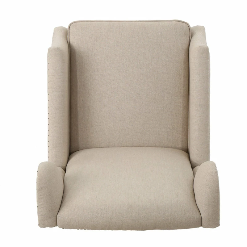 Flash Sale ๐ GDFStudio GDF Studio Westeros Contemporary Fabric Wingback Pushback Recliner, Wheat โจ - Image 13