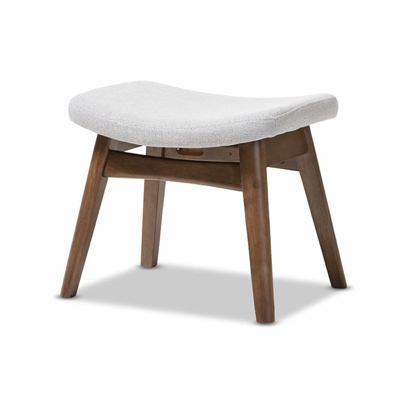 Cheap ๐ Baxton Studio Vera Light Gray Fabric Upholstered Ottoman โญ - Image 2