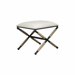Promo 🔥 Linon Home Decor Products Linon Anna Campaign Metal Accent Stool In Black 🥰