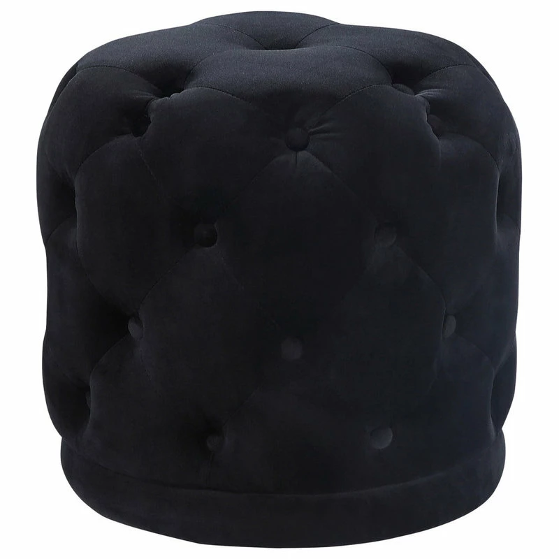 Promo ๐ Meridian Furniture Harper Velvet Ottoman/Stool, Black ๐