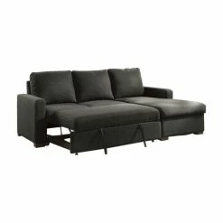 Promo 🌟 Furniture Of America E-Commerce By Enitial Lab Furniture Of America Rona Fabric Sleeper Sectional In Dark Gray 🧨