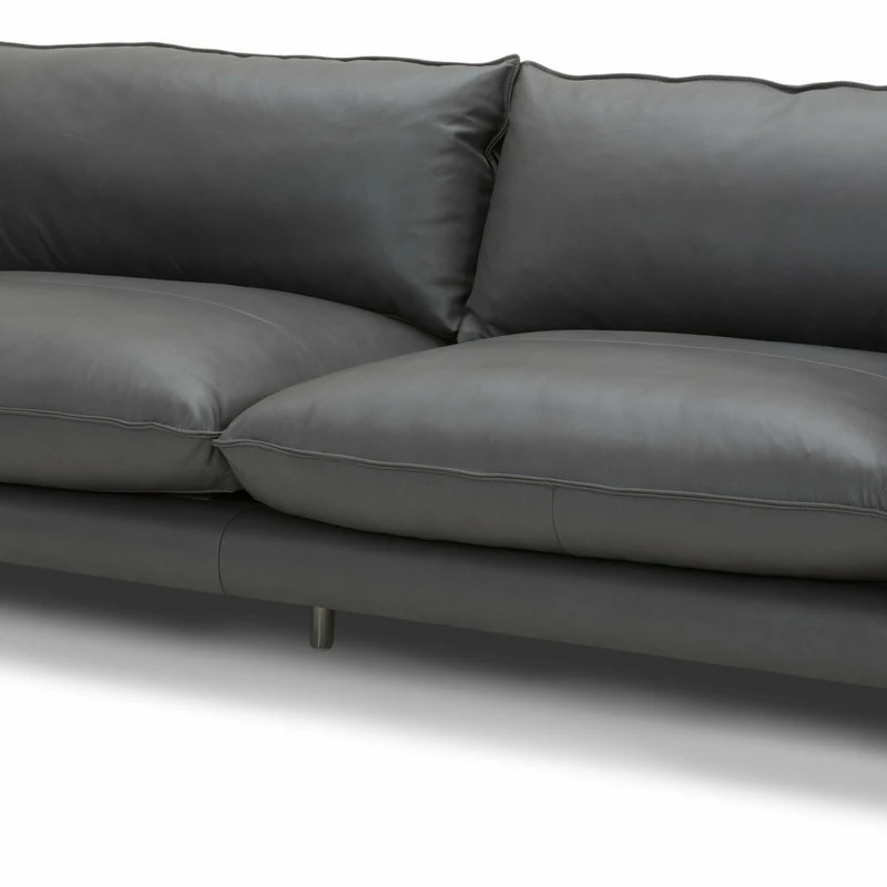 Outlet 🤩 Vig Furniture Inc. Divani Casa Harvest Modern Full Leather Sofa, Gray ✔️ - Image 4