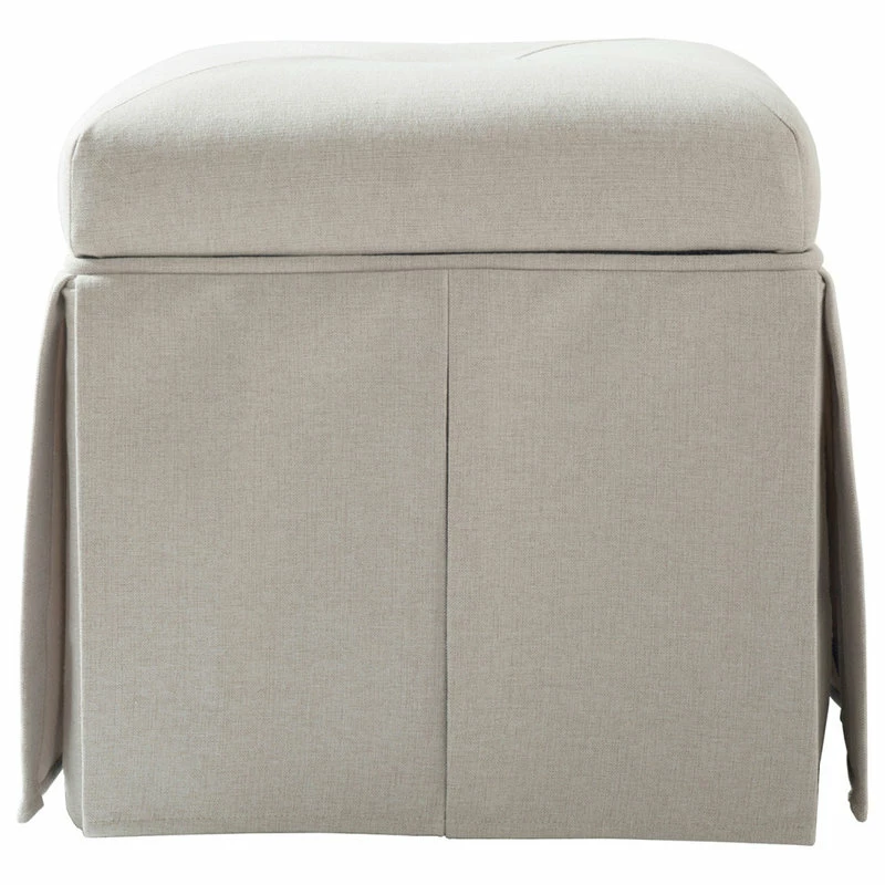 Top 10 🛒 Jennifer Taylor Home Stacy 👗 Skirted Storage Vanity Stool Ottoman, Sand Beige ✔️ - Image 2