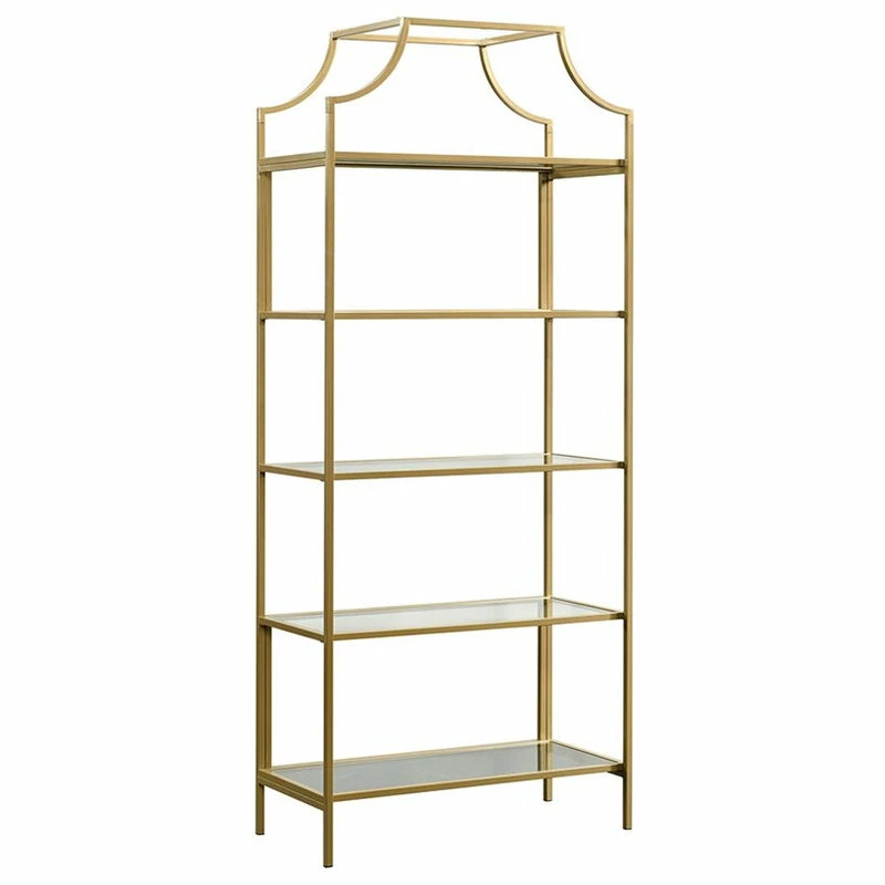 Wholesale 💯 Home Square 2 Piece Bookcase Set In Satin Gold 🔥 - Image 2