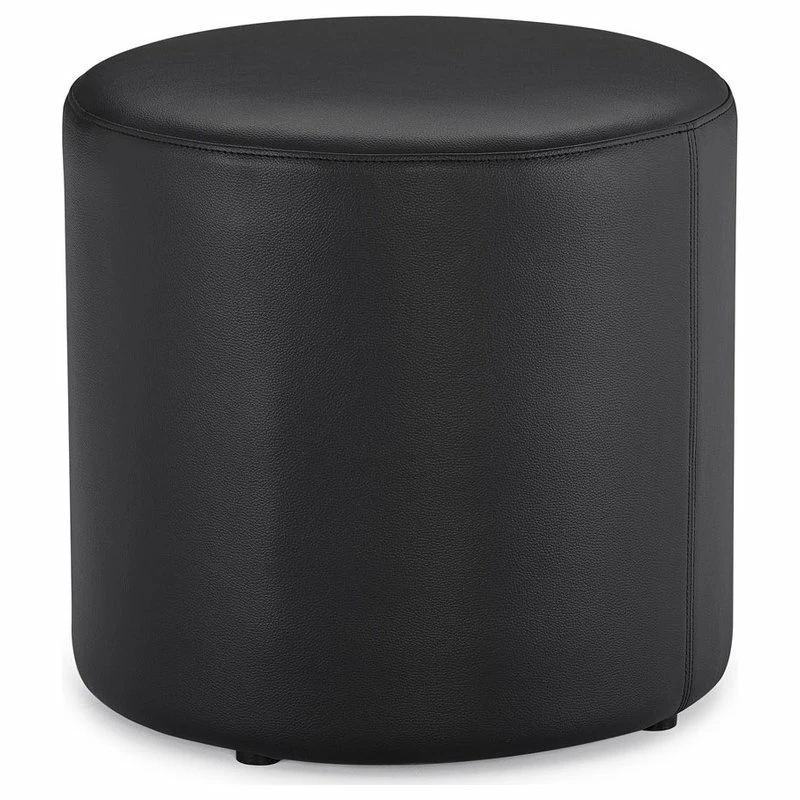 Top 10 ๐ Zuri Furniture Modern Artos Round Ottoman Black Leatherette Small Black Plastic Feet On Bottom ๐ฅฐ