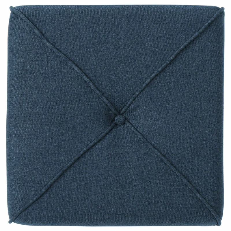 Discount 🎁 GDFStudio GDF Studio Tammy Fabric Square Ottoman, Navy Blue 🤩 - Image 6