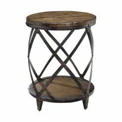 Cheapest 🤩 Magnussen Home Furnishings Magnussen Pinebrook Round Accent Table In Distressed Pine 🎉