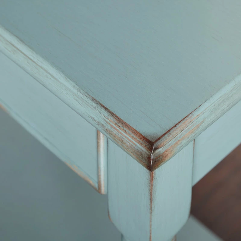 Cheapest 🔥 The Mezzanine Shoppe Emilia Sofa Table, Antique Blue With Distressed 🛒 - Image 5