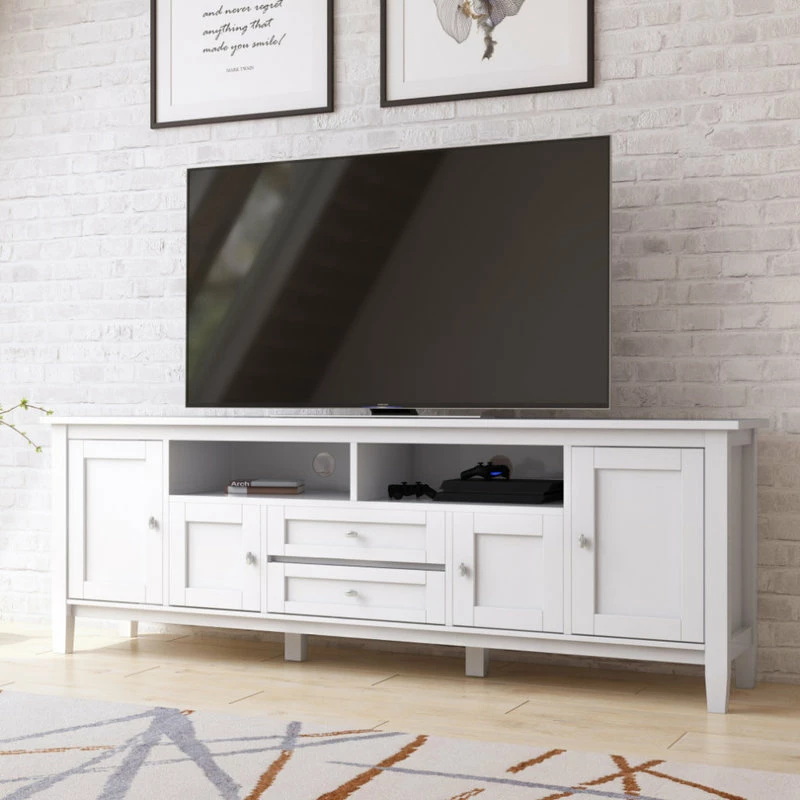 New 😉 Simpli Home Ltd. Warm Shaker 72 Inch TV Media Stand 🤩 - Image 2