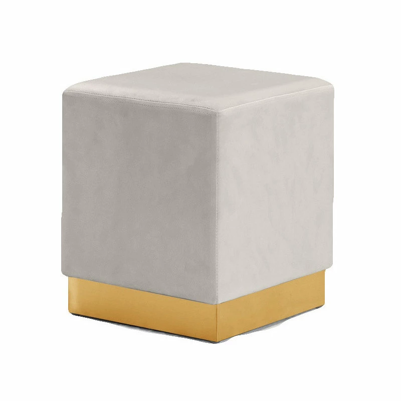 Best reviews of ๐ Meridian Furniture Jax Velvet Ottoman/Stool, Cream, Gold Base ๐คฉ