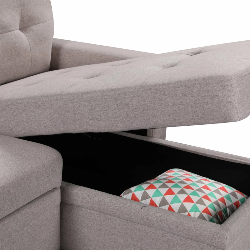 Best Pirce ✔️ Lilola Home Ashlyn Sleeper Sofa With USB Charger Pocket And Reversible Storage Chaise 👍 - Image 4