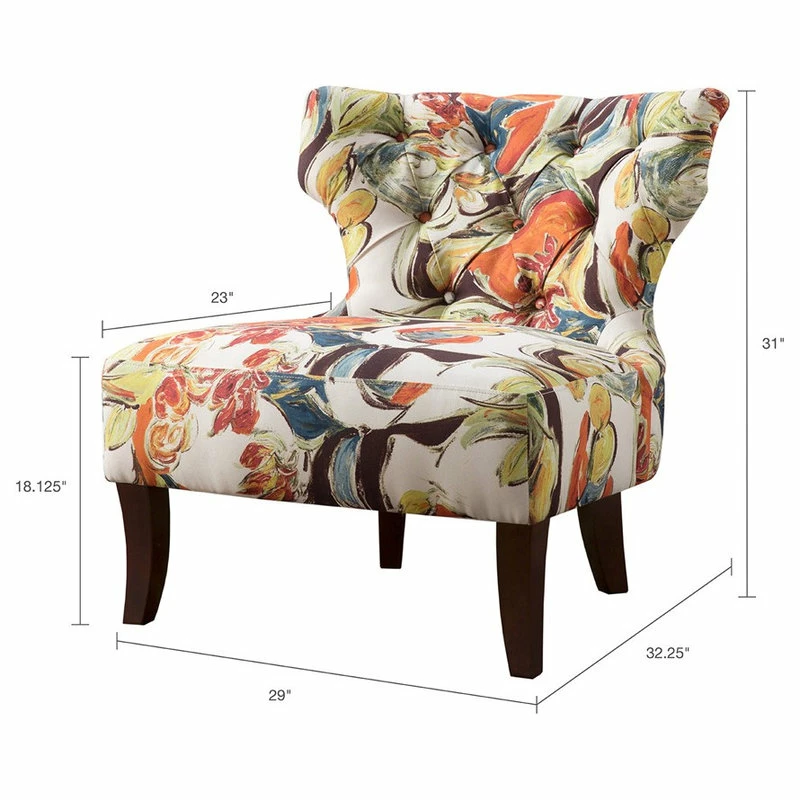 Cheapest ๐ Olliix Madison Park Erika Hourglass Tufted Armless Chair, Multi ๐คฉ - Image 3