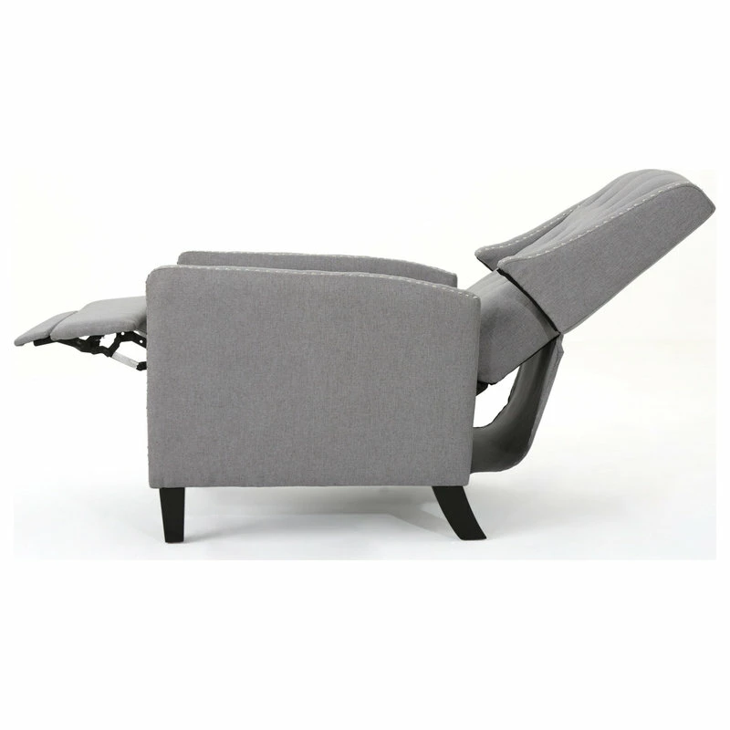 Coupon 🔔 GDFStudio GDF Studio Izaak Tufted Back Fabric Recliner Chair, Light Gray ⌛ - Image 12