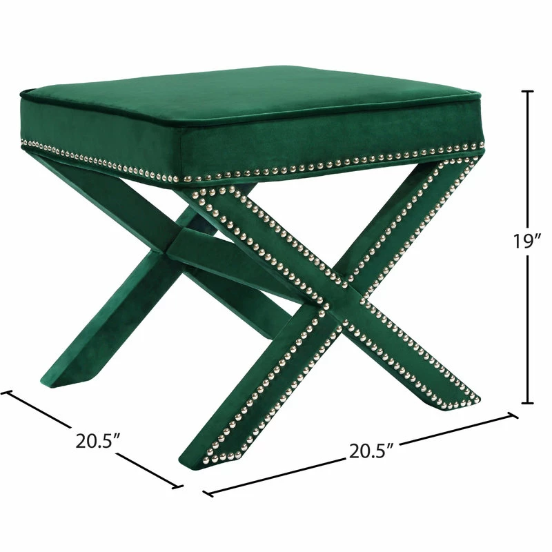 Best reviews of ๐ Meridian Furniture Nixon Green Velvet Ottoman/Bench โค๏ธ - Image 5