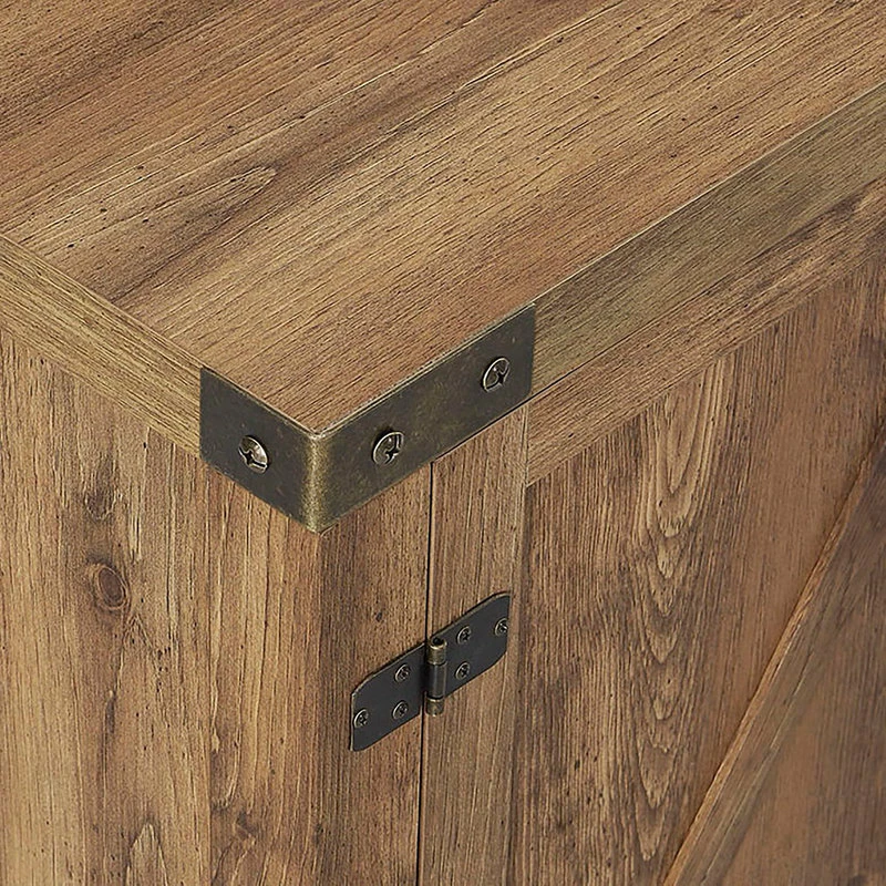 Outlet ๐ Walker Edison 58" Farmhouse TV Stand With Barn Door Side Doors, Barnwood ๐ฏ - Image 3