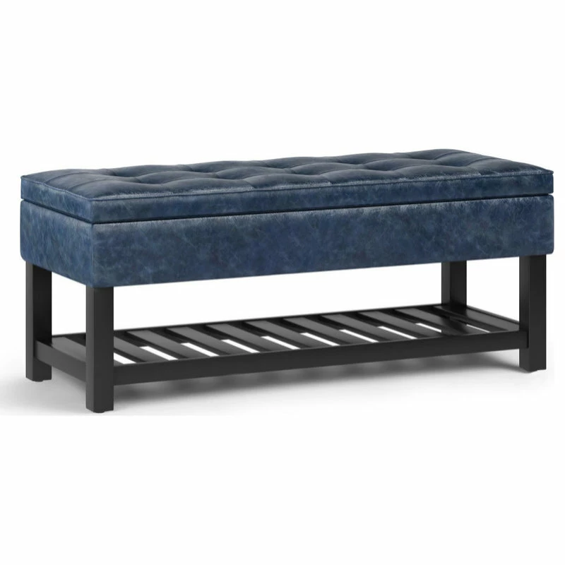 Budget ๐ Simpli Home Ltd. Cosmopolitan Storage Ottoman Bench With Open Bottom ๐งจ - Image 2