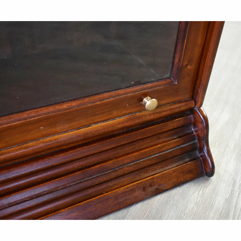 Wholesale 🌟 Crafters And Weavers Legacy Solid Mahogany 4 Stack 24" Wide Barrister Bookcase, Brown Walnut 🛒 - Image 4