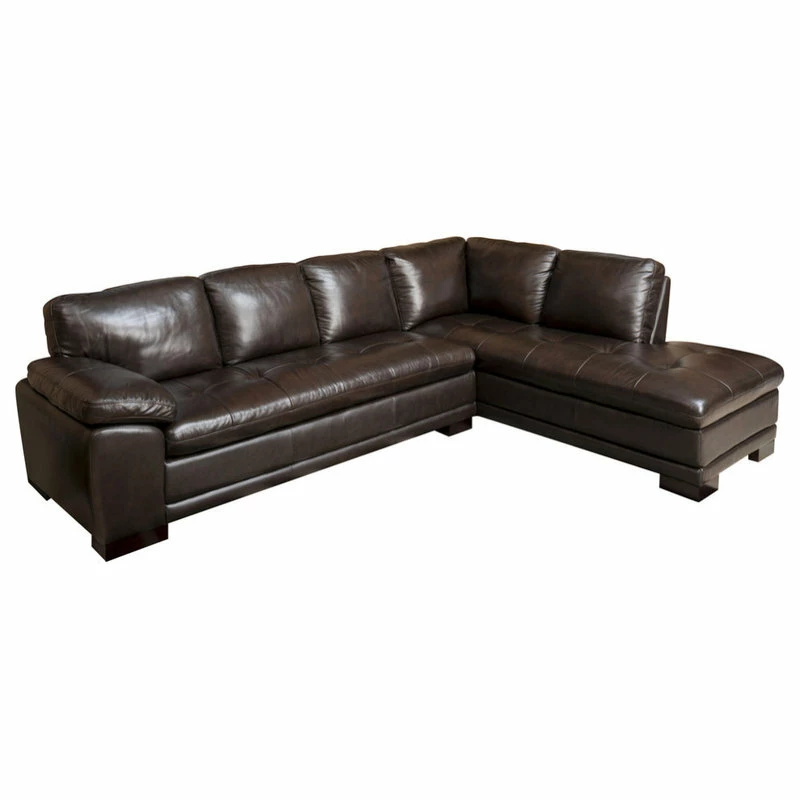 Wholesale ๐ Abbyson Living Devonshire Leather Sectional Sofa, Brown ๐