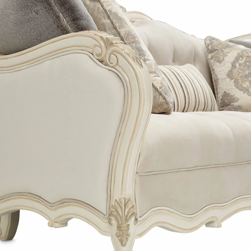 Promo 👍 Michael Amini Lavelle Classic Pearl Sofa, Ivory 👍 - Image 8