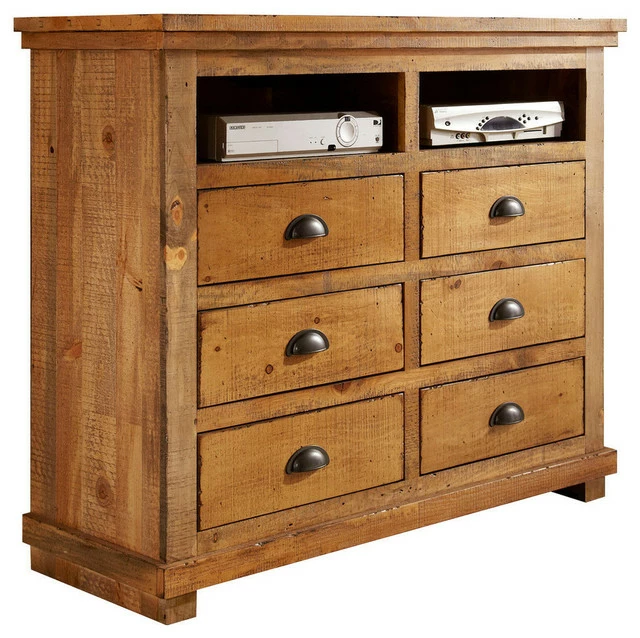 Coupon 🤩 Progressive Furniture Willow Distressed Media Chest, Distressed Pine 👏