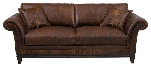 Brand new โ Artistic Leathers Rustic Top Grain Leather Sofa ๐