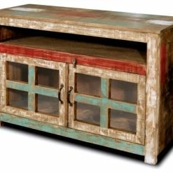 Cheap ✔️ Crafters And Weavers Rustic Style Solid Wood 45" TV Stand Media Console 🤩