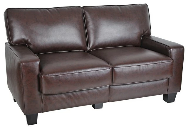 Hot Sale 🎁 Serta At Home Serta RTA Palisades Collection 61" Loveseat In Chestnut Brown 🔔